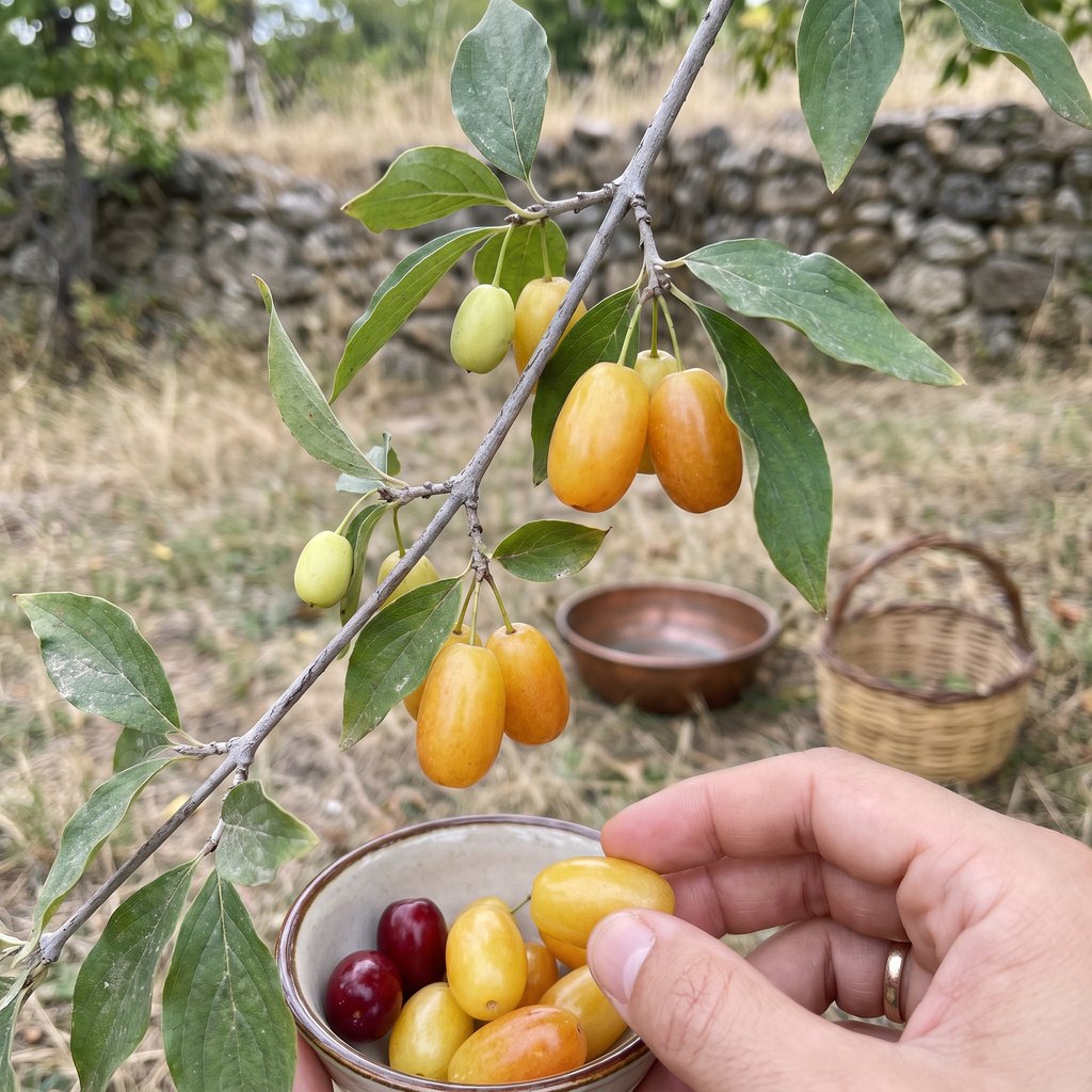 Sarı kızılcık — dalında